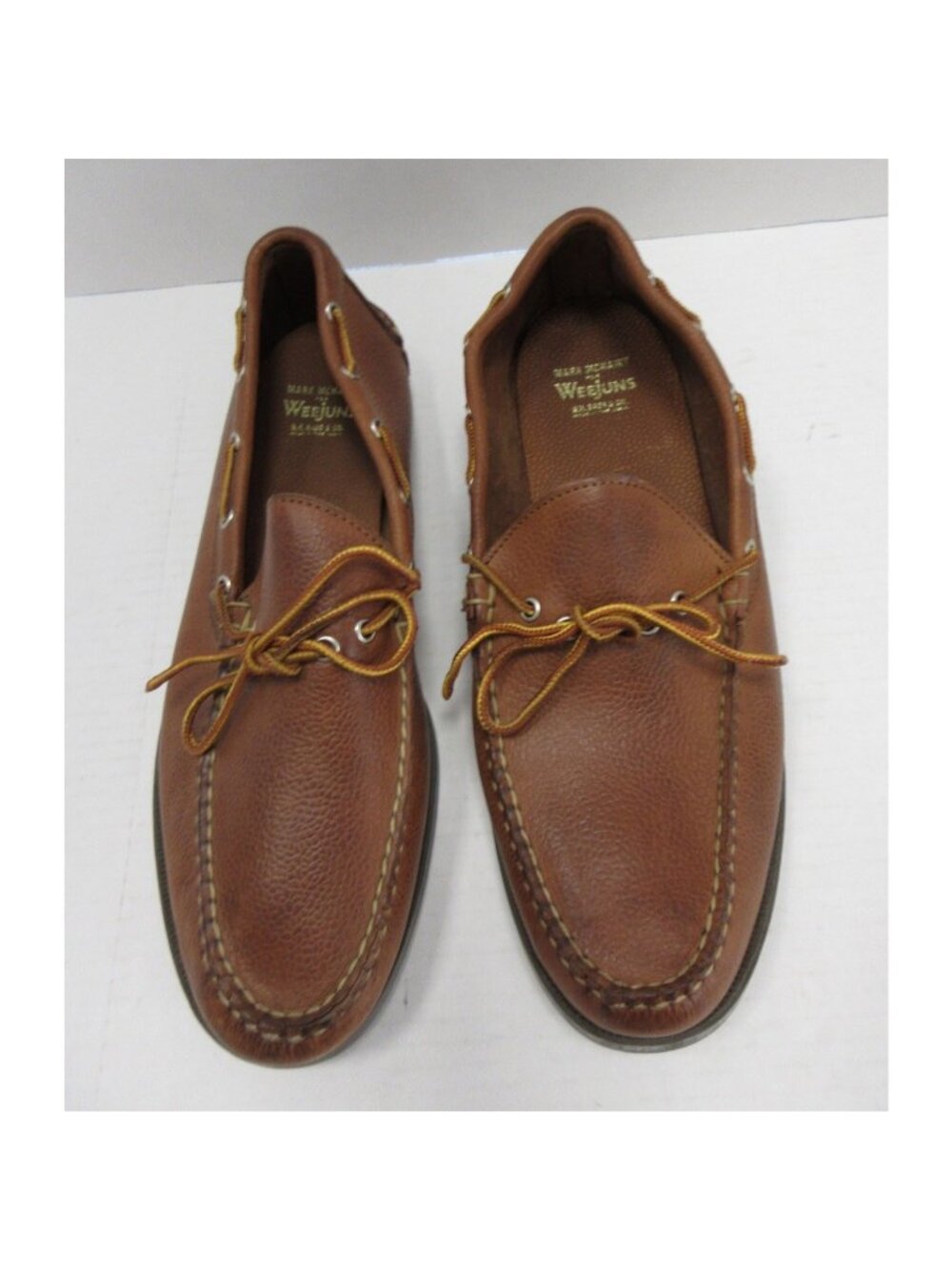 Mark McNairy GH Bass Weejuns Boat Shoes 11 D Leather USA Made Deck
